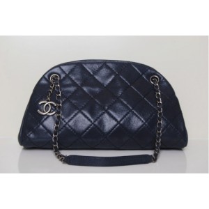 Chanel A50557 Borse Bowling In Pelle Nera Iridescente