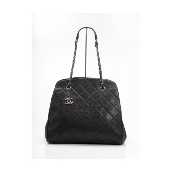 Chanel A50558 Borse Bowling In Pelle Nera Iridescente