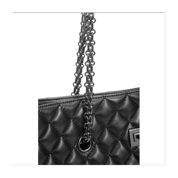 Chanel A50797 Agnello Grande Sacchetto Nero Con Colore Hw Gun