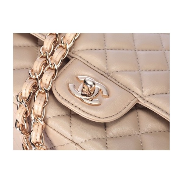 Chanel Flap Borse Pelle Di Agnello A01112 Albicocca Con Oro Hw L