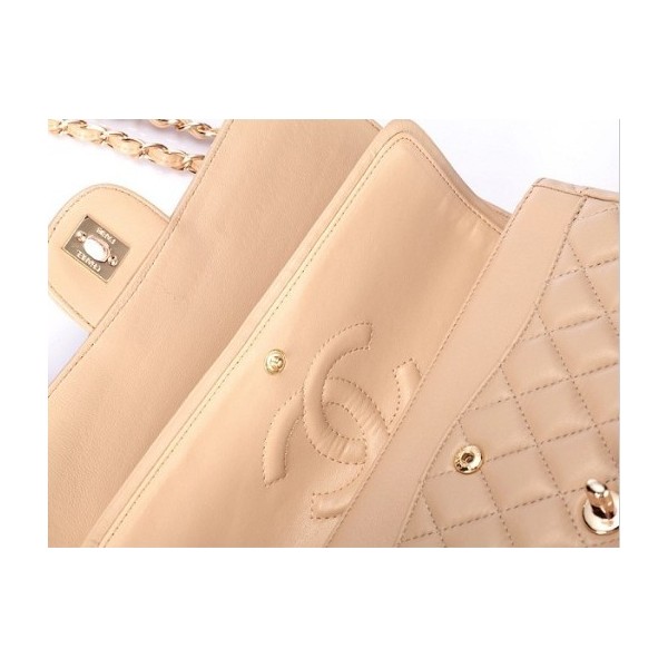 Chanel Flap Borse Pelle Di Agnello A01112 Albicocca Con Oro Hw L