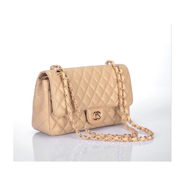 Chanel Flap Borse Pelle Di Agnello A01112 Albicocca Con Oro Hw L