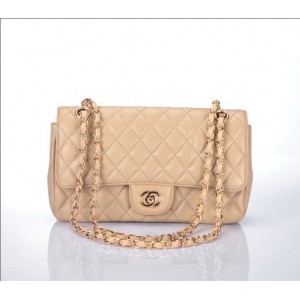 Chanel Flap Borse Pelle Di Agnello A01112 Albicocca Con Oro Hw L