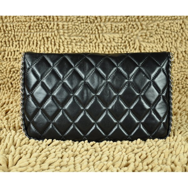 Chanel Borse In Pelle Di Agnello Nero 2011 Lembo Di Recente Con