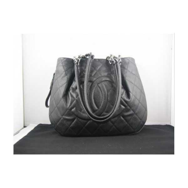 Chanel In Pelle Con Zip 2011 Borse A Spalla Caviar Black