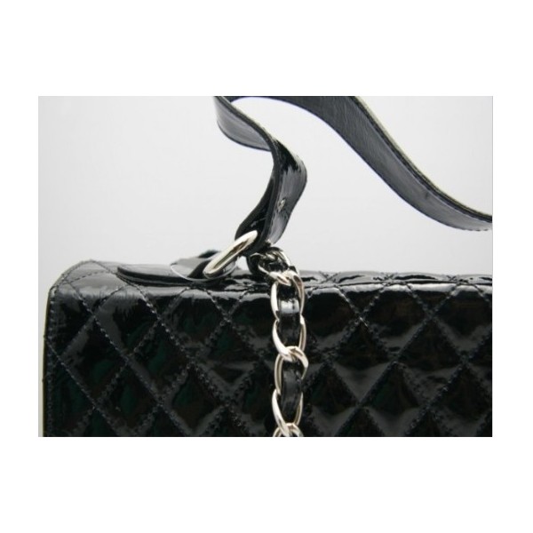 Chanel Nuovo Borse In Vernice Nera Con Chanel Signature