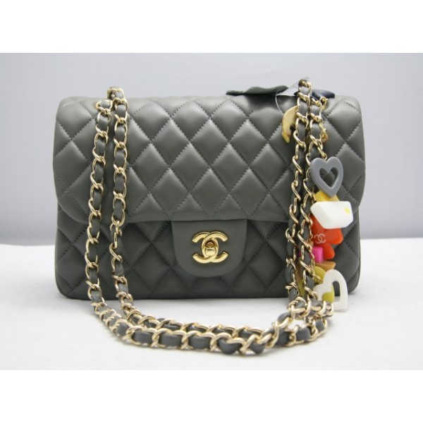 Giorno Di San Valentino Chanel 2011 Flap Borse Agnello Grigio Co