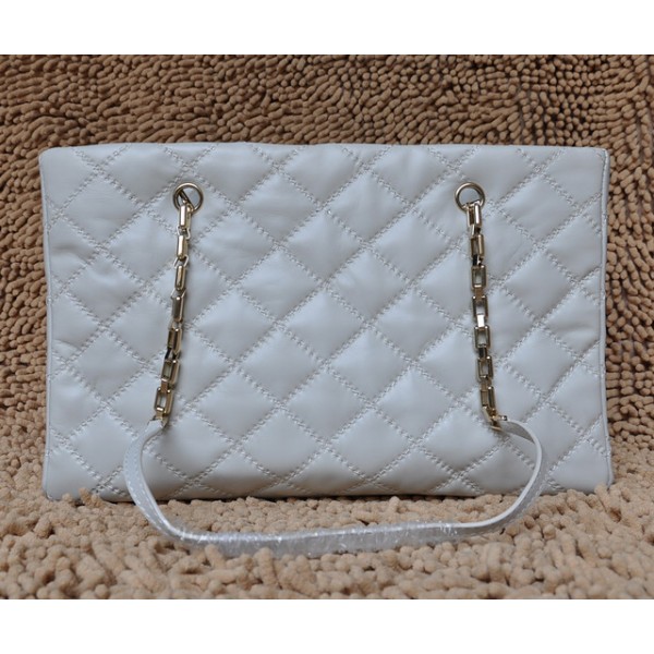 Off White Chanel 2011 Large Tote In Pelle Di Vitello