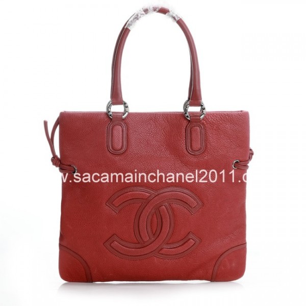 Borse Chanel 2012 In Cuoio Rosso Con Argento Hw Vecchio