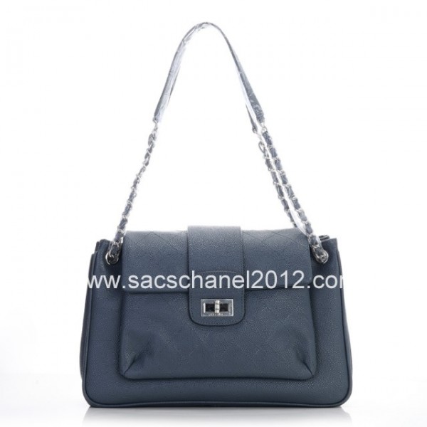 Borse Chanel 2012 In Pelle Grigio Scuro Caviar Con Silver Mademo