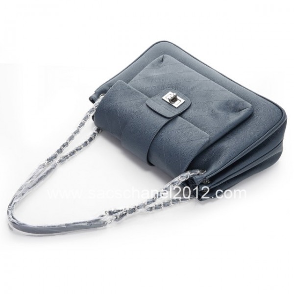 Borse Chanel 2012 In Pelle Grigio Scuro Caviar Con Silver Mademo