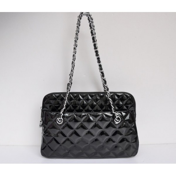 Borse Chanel A49274 Vernice Nera Con Fotocamera Tasca Frontale