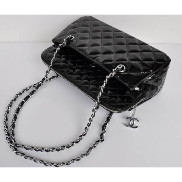 Borse Chanel A49274 Vernice Nera Con Fotocamera Tasca Frontale