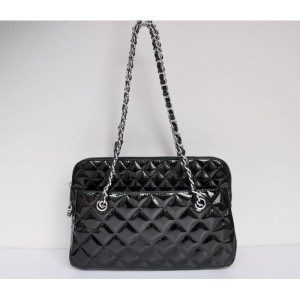 Borse Chanel A49274 Vernice Nera Con Fotocamera Tasca Frontale