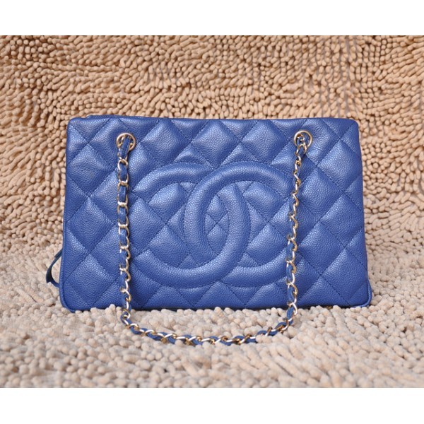 Borse Chanel A50755 Blu Pelle Fiore Con Ghw