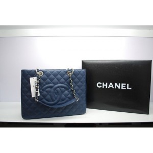 Borse Chanel A50995 Dark Blue Caviar Gst Con Ecs Di Commercio