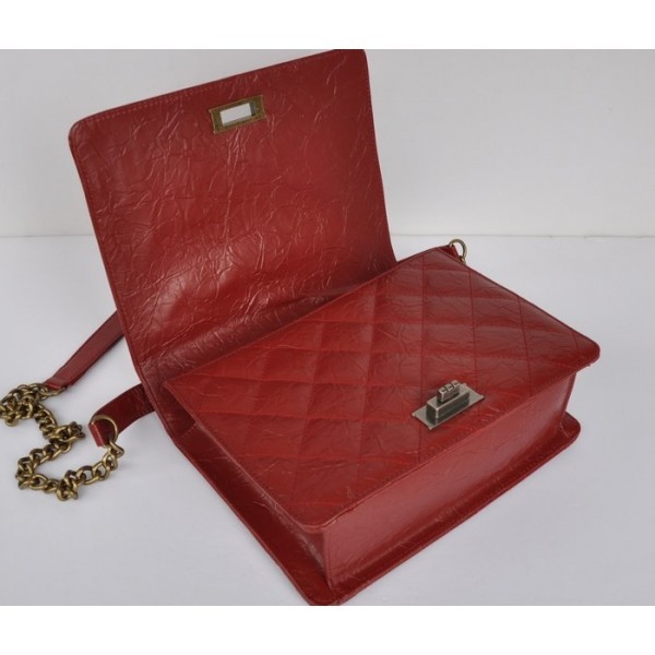 Borse Chanel A66816 In Pelle Di Vacchetta Rossa Marmorizzata Con