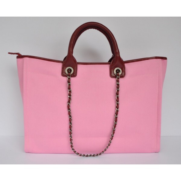 Borse Chanel A66942 Tela Rosa Cambon Grande