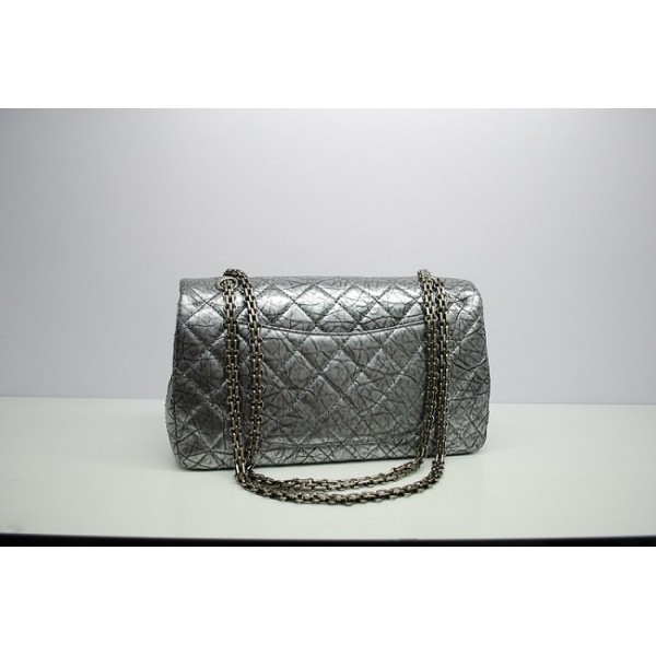 Borse Chanel Flap 2012 In Grigio Vene Elephant Cuoio