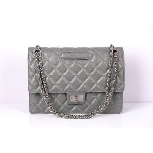 Borse Chanel Flap A66738 In Pelle Di Vacchetta Grigio