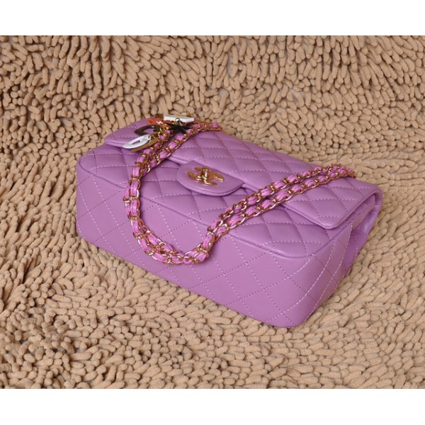 Borse Chanel Flap San Valentino Serie Rosa Agnello Con Ghw