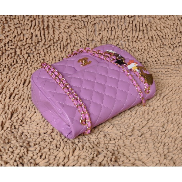 Borse Chanel Flap San Valentino Serie Rosa Agnello Con Ghw