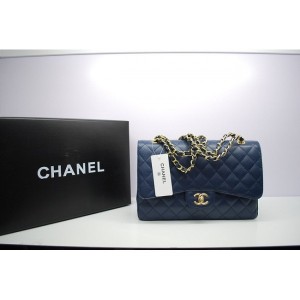 Caviar Ghw Borse Chanel Jumbo Scuro Strisce Blu Con 36097