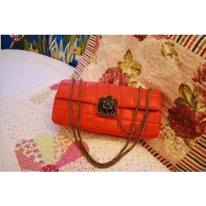 Chanel 2012 Arancione Rosso Flap Bag Agnello Con Chiusura Gioiel