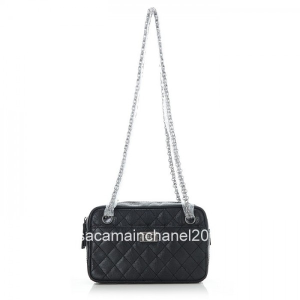 Chanel 2012 Black Borse In Pelle Di Vitello Mini Macchina Fotogr