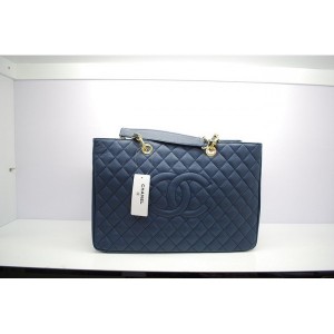 Chanel 2012 Borse Grandi In Pelle Blu Caviar Gst Scuro Con Ghw