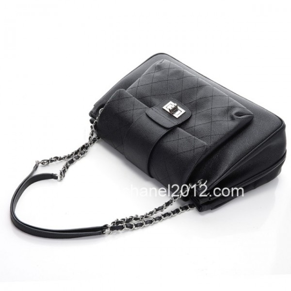 Chanel 2012 Borse In Pelle Caviar Black Con Silver Perdere