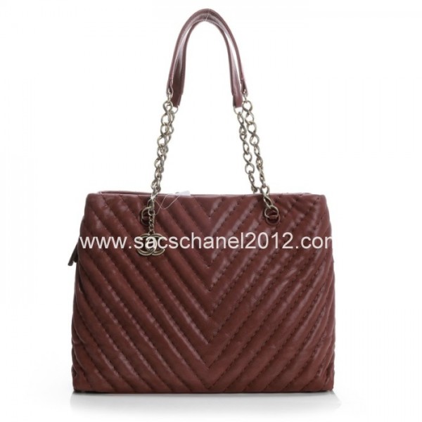 Chanel 2012 Borse In Pelle Maroon Iridescente Con Fascino Cc