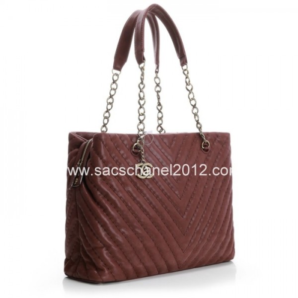 Chanel 2012 Borse In Pelle Maroon Iridescente Con Fascino Cc