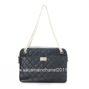 Chanel 2012 Borse In Pelle Di Vitello Vintage Nero Con Custodia