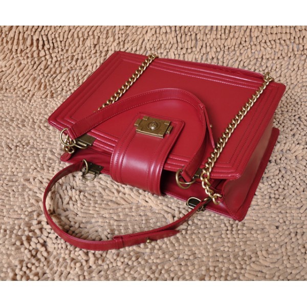 Chanel 2012 Borse In Pelle Di Vitello Rossa Grandi Boy