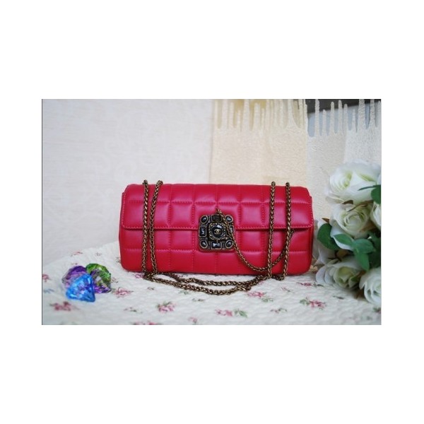 Chanel 2012 Flap Borse Pelle Di Agnello Rosa Con Chiusura Gioiel