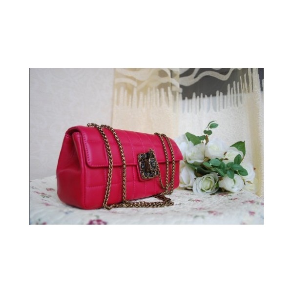 Chanel 2012 Flap Borse Pelle Di Agnello Rosa Con Chiusura Gioiel