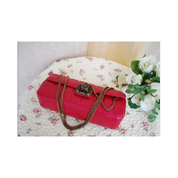 Chanel 2012 Flap Borse Pelle Di Agnello Rosa Con Chiusura Gioiel