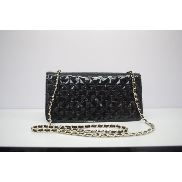 Chanel 2012 New Black Patent Leather Borse Con Ghw