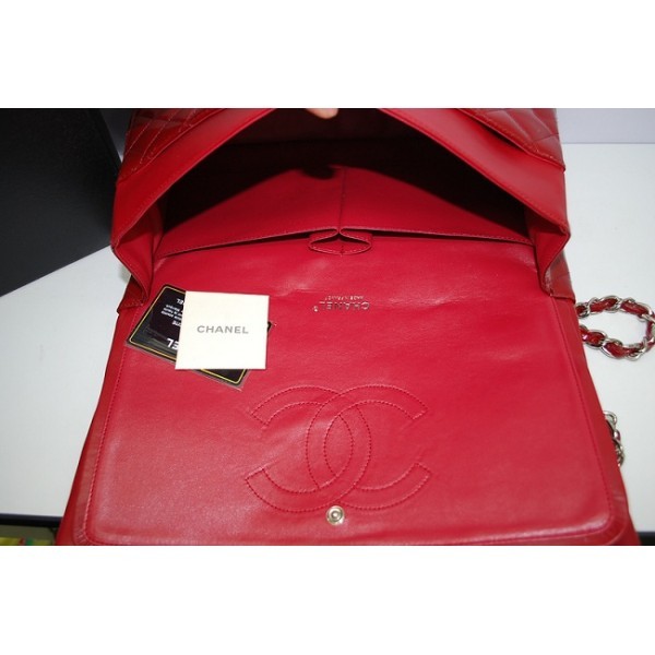 Chanel 2012 Rosso Patent Flap Borse In Pelle Con Shw Maxi