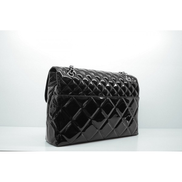 Chanel 30154 Borse Nero Patent Leather Flap Affari