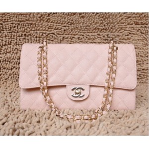 Chanel A01113 Rosa Caviar Flap Borse In Pelle Con Ghw