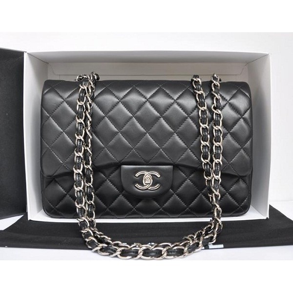 Chanel A28600 Nero Flap Borse Importazione Di Agnello Con Shw