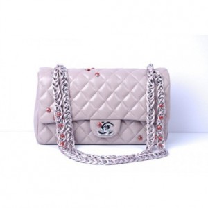 Chanel A49455 Rosa & Viola Flap Borse Agnello Con Coccinella