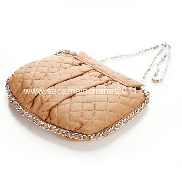 Chanel A49889 Albicocca Vitello Classico Grand Messenger Borse