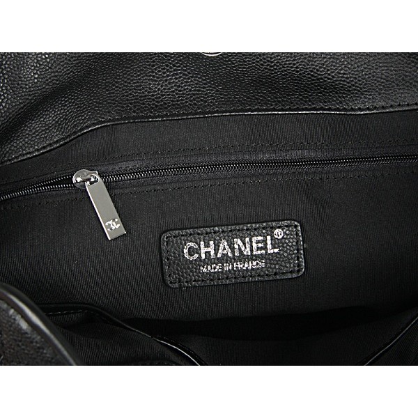 Chanel A66802 Borse Hobo In Pelle Di Vitello Nero Con Ecs