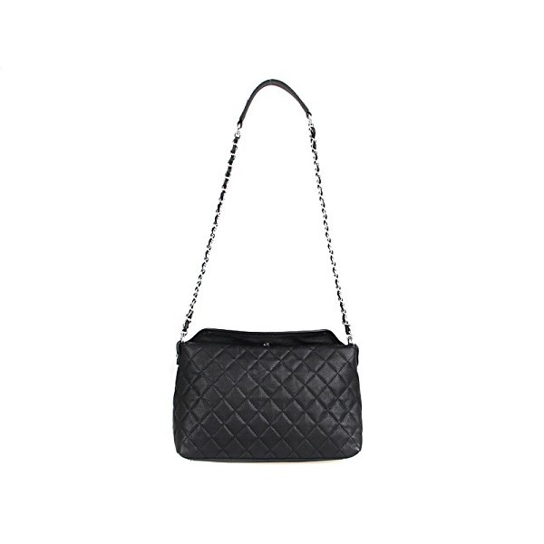 Chanel A66802 Borse Hobo In Pelle Di Vitello Nero Con Ecs