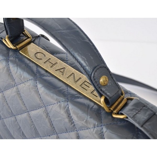 Chanel A66816 Flap Blu Cracking Ghiaccio Borse In Pelle Di Vitel