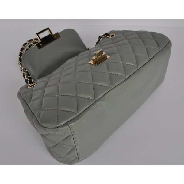 Chanel A66914 Agnello Fisarmonica Grigio Con La Signorina