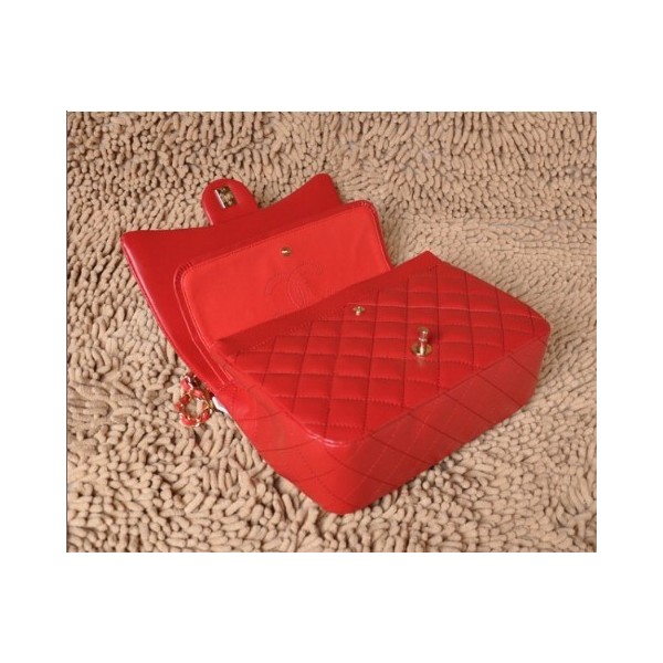 Chanel San Valentino Flap Borse Serie Red Agnello Con Oro Hw